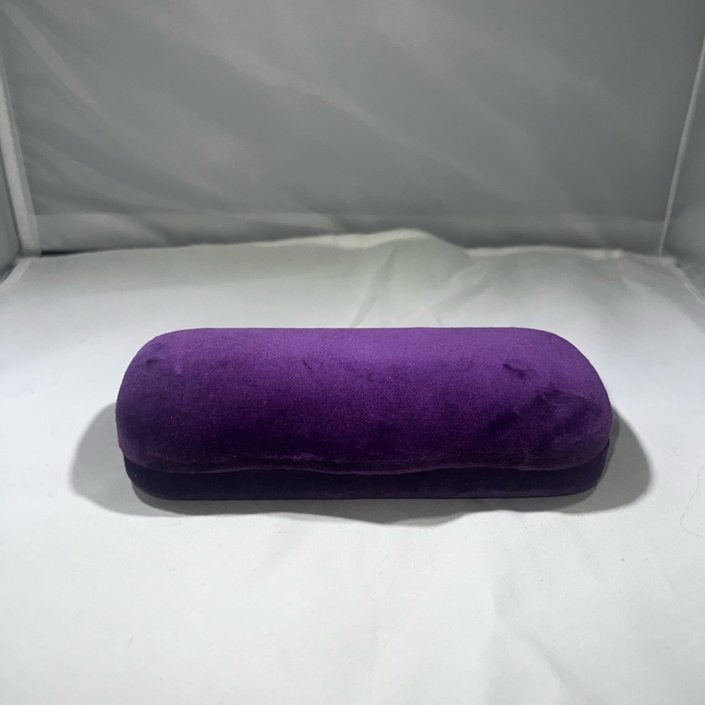 Gucci Eyeglasses Case Purple Velvet Clamshell Eyewear Sunglasses Case Only
